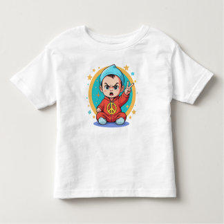 Groovy Vibes Kids Tシャツ – Hippie ポップ・アートの Artスタイル