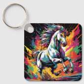 Groovy Vintage Race Horse Pop Art キーホルダー (正面)
