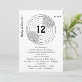 Groovy Vinylレコード個々のテーブルのシーティングカード 招待状 (スタンド正面)