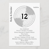 Groovy Vinylレコード個々のテーブルのシーティングカード 招待状 (正面)