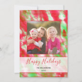 Groovy Waterカラー絞り染めモダンボホヒッピー写真 シーズンカード (正面)