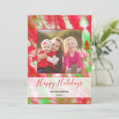 Groovy Waterカラー絞り染めモダンボホヒッピー写真 シーズンカード (スタンド正面)