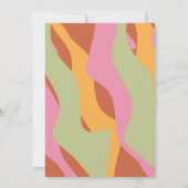 Groovy Wavy 80sレトロバチェロレッテ週末 招待状 (裏面)