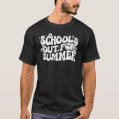 Groovy wavy School s Out For Summer Graduation Tea Tシャツ (正面)