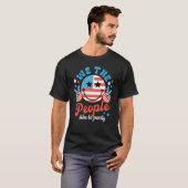 Groovy We The People Smile Face History 1776 Indep Tシャツ (正面フル)