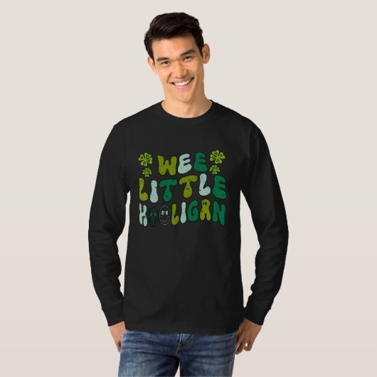 Groovy WEE LITTLE HOOLIGAN Kids St Patrick s Day B Tシャツ (正面フル)