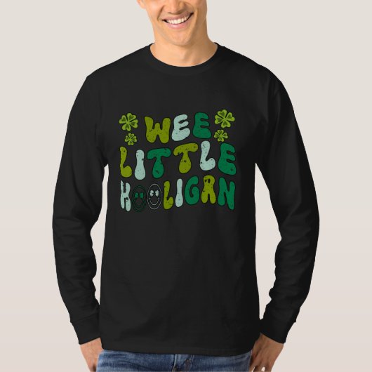 Groovy WEE LITTLE HOOLIGAN Kids St Patrick s Day B Tシャツ (正面)