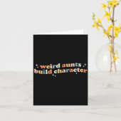 Groovy Weird Aunts Build Character Funny Aunt Sayi カード (黄色い花)