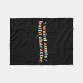 Groovy Weird Aunts Build Character Funny Aunt Sayi フリースブランケット (正面(横))