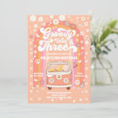 Groovy Wild & Three 誕生日招待状 招待状 (スタンド正面)