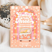 Groovy Wild & Three 誕生日招待状 招待状