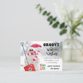 GROOVY WINTER WISHESホリデーグリーティングカード ノートカード