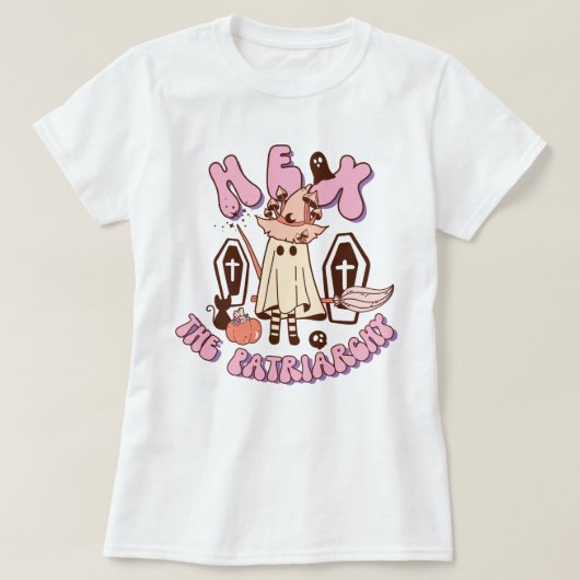Groovy WitchハロウィンTシャツ家父長制 Tシャツ (デザイン正面)