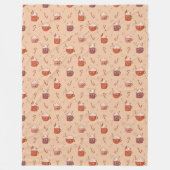 Groovy Xmas Blanket 70s Pastel Holiday Comfort フリースブランケット (正面)