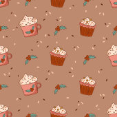 Groovy Xmas Curtain 70s Pastel Festive Accent シャワーカーテン