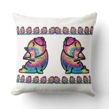 Groovy Yoga Bulldog:おもしろい絞り染めの色