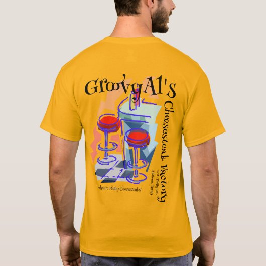 GroovyAlチーズステーキ Tシャツ (裏面)