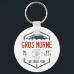 Gros Morne National Park Canada Vintage Distressed キーホルダー<br><div class="desc">Gros Morne National Park Distressed Badge with unique park themed maple leaf design. The Park has fjords and mountains that tower above a diverse panorama of beaches and bogs,  forests and barren cliffs.</div>