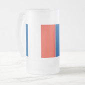Große Glastasse Frankreich Fahne フロストグラスビールジョッキ (正面左)