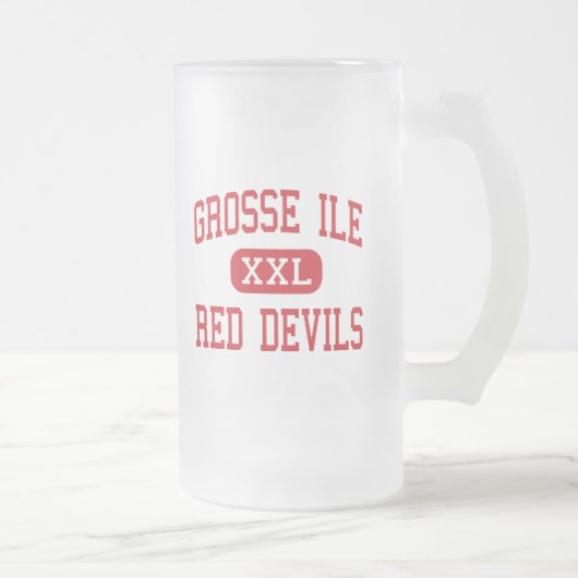 Grosse Ile -赤い悪魔-中間- Grosse Ile フロストグラスビールジョッキ (右)