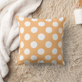 Große Punkte - apricot weiß | クッション