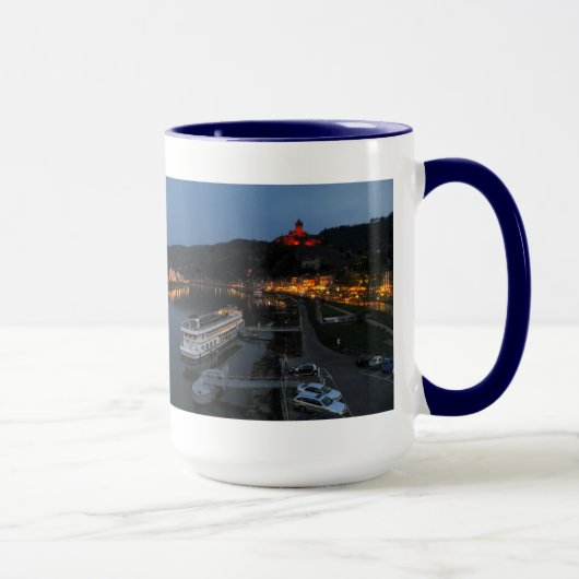 Große Ringer Tasse pulverblau Cochem an der Mosel マグカップ (右)
