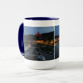 Große Ringer Tasse pulverblau Cochem an der Mosel マグカップ (正面左)