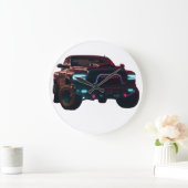 Große Wanduhr Dodge TRX Neon Truck ラージ壁時計 (ホーム)
