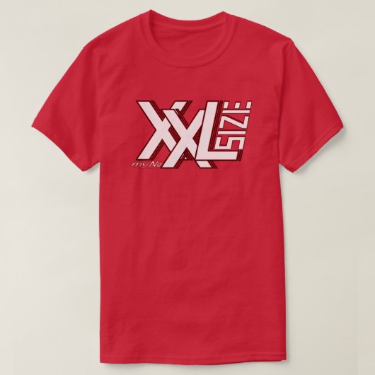 Grösse XXL - SIZE XXL - my Number  Designerschrift Tシャツ (デザイン正面)