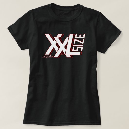 Grösse XXL - SIZE XXL - my Number  Designerschrift Tシャツ (デザイン正面)