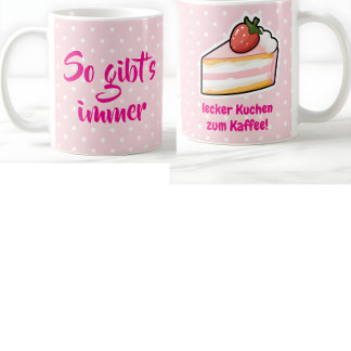 Grosser Kaffee und Kuchen Kaffeebecher, Lustige  ジャンボコーヒーマグカップ