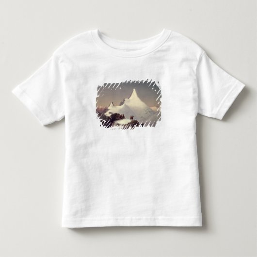 「Grossglockner」山の眺め トドラーTシャツ (正面)