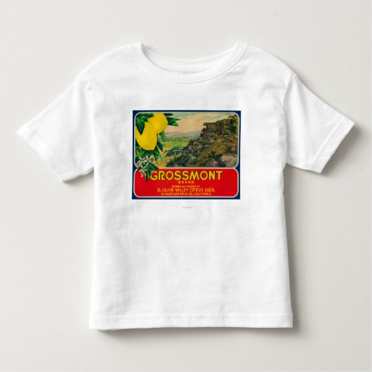 GrossmontレモンLabelEl Cajon、カリフォルニア トドラーTシャツ (正面)