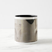 Grote Kerk、アムステルダム、c.1637のインテリア ツートーンマグカップ (中央)