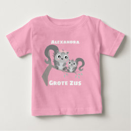 Grote zus aanpasbaar naam met eekhoorntjesベビーt ベビーTシャツ