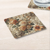 Grotesque Elegance – Gothic Victorian  スクエアペーパーコースター (アングル)