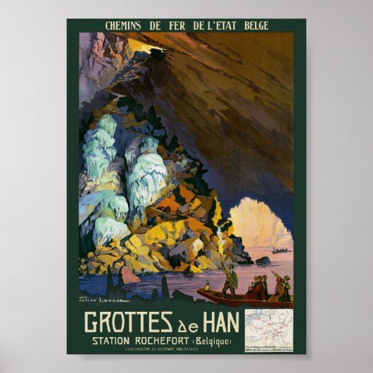 Grottes de Han ビンテージポスター 1922年 ポスター (正面)