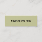 Grouchoはここにありました スキニー名刺 (裏面)