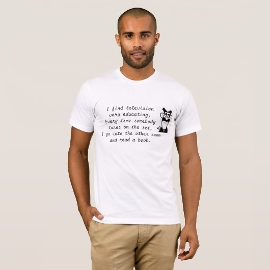 Grouchoマルクスのテレビの引用文のTシャツ Tシャツ (正面フル)