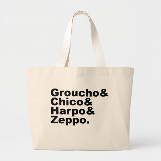 Groucho & Chico & Harpo & Zeppo ラージトートバッグ (正面)