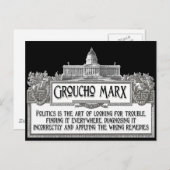 Groucho Marx on Politics ポストカード (正面/裏面)