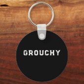 Grouchy Mood Funny Quote Keychain キーホルダー (裏面)