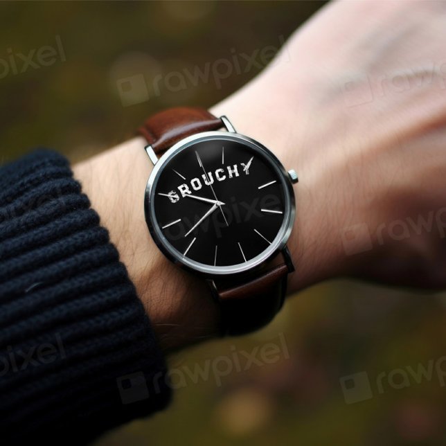 Grouchy Mood Funny Quote Watch 腕時計 (クリエイターアップロード済み)