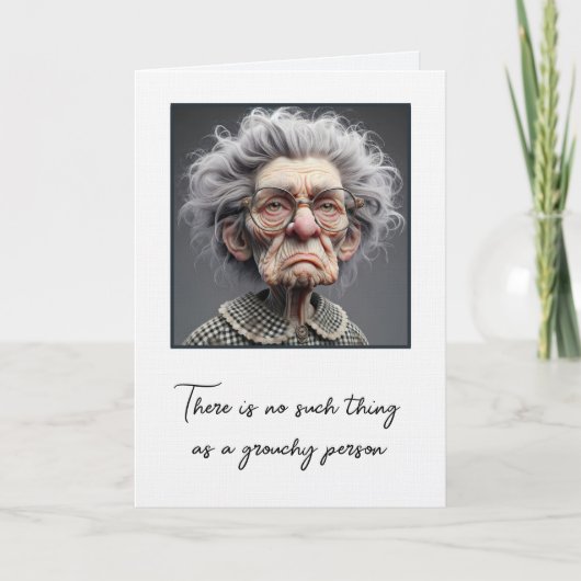 Grouchy Old Lady for Birthday カード (正面)