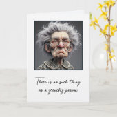 Grouchy Old Lady for Birthday カード (黄色い花)