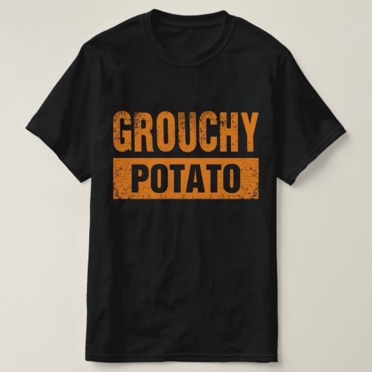 Grouchy Potato Couple Matching Thanksgiving Tシャツ (デザイン正面)