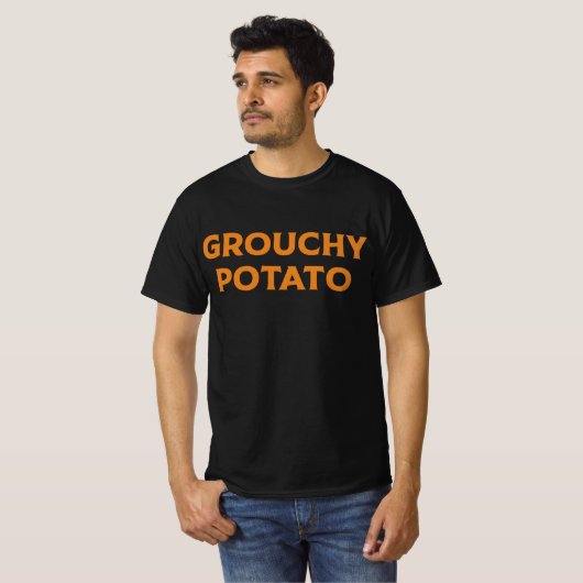 Grouchy Potato Couple Matching Thanksgiving Tシャツ (正面フル)