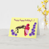 GrouchyChameleon著ハッピーバースデーの挨拶状 カード (黄色い花)