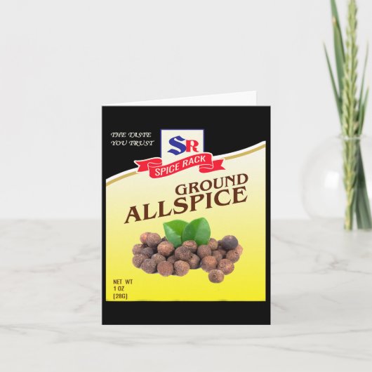 Ground Allspice Halloween Costume Unique Fun Foodi カード (正面)