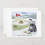 Ground hog day for Golfer シーズンポストカード (正面/裏面)